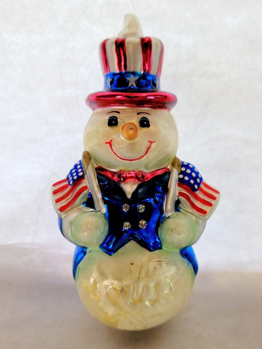 VTG Department 56 Patriotic Snowman Ornament